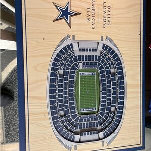 Dallas Cowboys AT&T Stadium 3D Wall Art Decor You The Fan  13”x17”